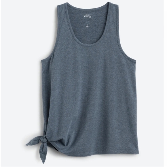 Market & Spruce Tops - Market And Spruce Women's Blue Side Tie Tank